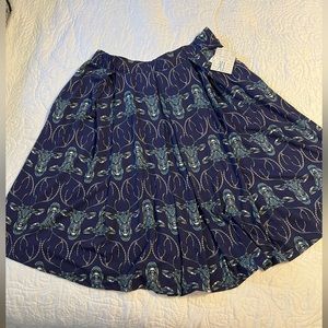 LLR “Madison” Full Skirt in Mosaic Deer Print  Sz XL (18-20) NWT